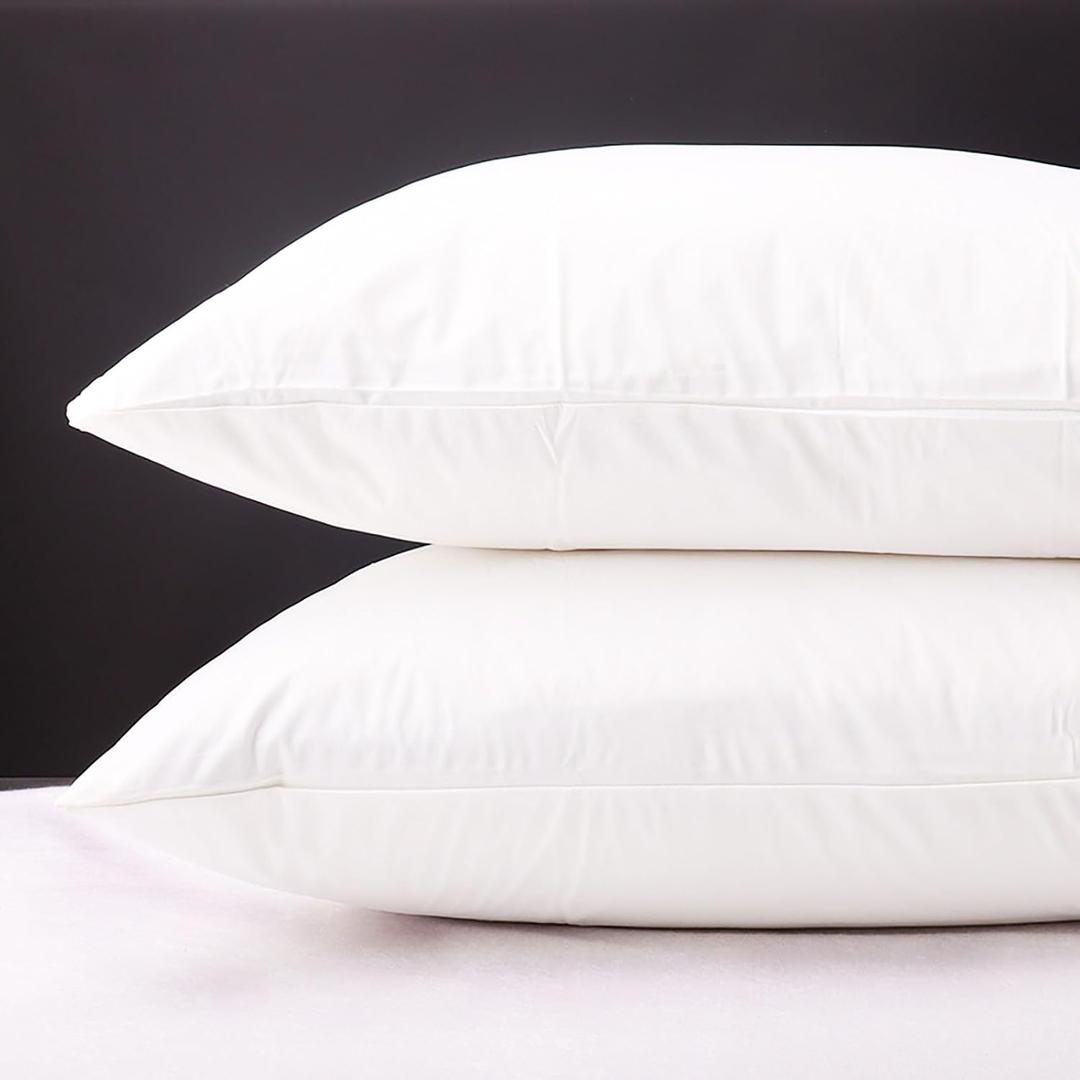 Body Pillow Cases Set of 2, Cotton Pillow Cases King 100% Natural Cotton 1000 Thread Count White 40"x 20"