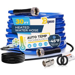 30FT Heated Water Hose for Rv,Heated Water Hose Antifreeze to -45F,Great Rv Accessories for Campers,Livestock,Agriculture,Lead and BPA Free