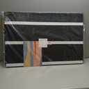 Large Bulletin Board - 48 x 36 Inches, Decorative Felt Pin Board for Wall - 4' x 3' Foldable Photo Display Board with Self-Adhesive Tape, Includes 20 Push Pins - Black