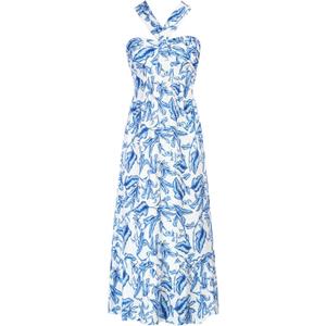 GRACE KARIN Womens Summer Floral Dresses 2026 Boho Maxi Dress Flowy Halter Sundress Casual Vacation Beach Clothes with Pocket (S)