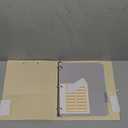 3 Ring Binder, 1 Inch Linen Binder Organizer for Letter Size (8.5" x 11") with 5 Tab Dividers, File Folder Labels and Low Profile Clipboards, School and Office Supplies- Tulip White