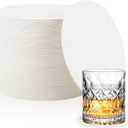 50 Pcs Thickened Paper Coasters 1.5MM, 4 Inch Disposable Round White Cardboard Coasters for Weddings Parties Catering Bars DIY Crafts