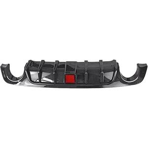 Compatible with Infiniti Q50 2014-2017 2018-2021 Rear Bumper Lip Diffuser Replace Lower Spoiler Body Kits with LED Light Lamp(18-23 Carbon Look 2)