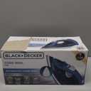 BLACK+DECKER Steam Iron for Clothes with Retractable Cord, Vertical Steaming, Anti-Drip Design, Spray Mist and Auto Clean Button, 1200W (12.72" x 5.63" x 6.30")