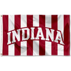 College Flags & Banners Co. Indiana Hoosiers Stripes Large Grommet Banner Flag