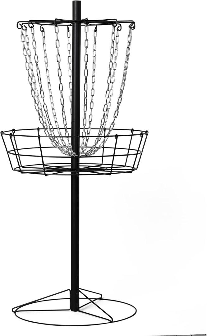 VORTExX Disc Golf Basket - Portable Disc Golf Target Basket with 12 Chains for Enhanced Catching - Durable Steel Construction for Outdoor Practice and Play