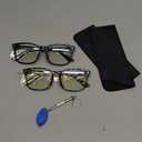 livho High Tech Blue Light Glasses - Advanced 99% Blue Light Blocking Computer Glasses - Anti Eyestrain & UV Glare Protection (*B2 Matte Black+leopard)