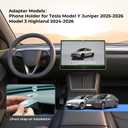 Magnetic Phone Mount for Tesla Model Y Juniper 2025 2026 Model 3 Highland 2024-2026 Accessories, 360 Rotation for MagSafe Phone Holder for iPhone Samsung