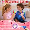 2 x Valentine's Day Gifts for Kids, 28 Pack Valentine's Day Cards for Kids Classroom with Animal Finger Lights, Glow in the Dark Light Up, Toys Bulk Party Favors, School Exchange Prize