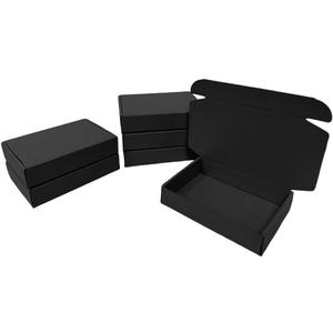 100 Pack 4.1x3x1.2 in Black Mini Shipping Boxes | Corrugated cardboard mini mailer boxes. Ideal for small biz shipping, holiday gifts, crafts & packaging