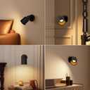 Aisilan Bedroom Wall Sconces with On/Off Switch Hardwire Black Wall Light with E26 Bulb Indoor Sconce Wall Lighting for Bedside 7W Wall Mounted Light for Living Room Hallway Fireplace