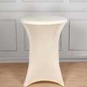 Efavormart Beige Wholesale Stretchy Spandex Tablecover for Cocktail Table Wedding Party Bar Restaurant Tablecloth