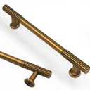 Asidrama 10 Pack 5 Inch(128mm) Antique Brass Cabinet pulls Kitchen Cabinet Handles, Cabinet Pull Kitchen Cabinet Hardware for Cupboard Drawer Pulls (5" Hole Center)