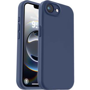 Vooii Compatible with iPhone 16e Case, Liquid Silicone Upgrade [Camera Protection] [Soft Anti-Scratch Microfiber Lining] Shockproof Phone Case for iPhone 16e 6.1 inch - Navy Blue