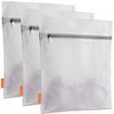 Polecasa 3Pcs Extra Durable Mesh Laundry Bags with Sturdy Zipper for Delicates 12 x 16 Inches (3 Medium)