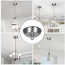 10 Feet Heavy Duty Silver Chain with 5" Light Canopy Kit for Chandelier, Swag Light Kit Light Fixture Mounting Bracket for Hanging Light,L0020