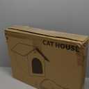 Heated Cat Houses for in Winter Indoor/Outdoor Cats with Elevated Heated Cat Bed Waterproof Providing Safe Feral Cats, Easy to Assemble