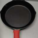 Lodge 12 Inch Cast Iron Skillet with Red Silicone Hot Handle Holder  Pre-Seasoned Frying Pan for Stove, Oven, Grill & Campfire  Made in the USA  Durable, Nonstick Cast Iron Cookware  Black