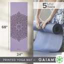 Gaiam Yoga Mat - Premium 5mm Print Thick Non Slip Exercise & Fitness Mat for All Types of Yoga, Pilates & Floor Workouts (68" x 24" x 5mm)