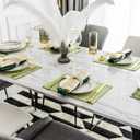 Home Brilliant Cloth Placemats Set of 6 Heat Resistant Dining Table Place Mats Kitchen Table Mats for Holiday Dinner Decor, Grass Green