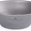 Boundless Voyage Ultralight Titanium Bowl Pan Plate Dish with Carry Bag Outdoor Camping Portable Tableware Cookware (Ti15164B (600ml Bowl))