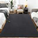Large Area Rugs for Bedroom Living Room - 5x8 Feet Ultra Soft Dark Grey Rug Thickened with Memory-Foam, Solid Modern Minimalist Carpets for Home Decor, Non-Slip and Comfy Nursery Room Rugs
