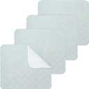 Waterproof Chair Pads for Incontinence, 4 Pack Reusable Seat Protector Pads 18" x 16", Absorbent Wheelchair Pad Covers, Washable Chair Pads for Adults, Kids & Pets - Gray