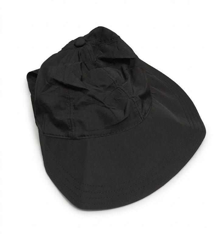 Black High-Performance Lightweight Waterproof Hat with Soft Packable Brim, Quick-Dry