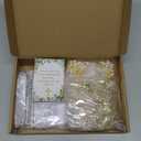 Quelay 50 Sets Baptism Favors Set Mini Rosaries Baptism Rosary Beads Faux Pearls with Cross Psalm Cards and Organza Bags Ivory Color Rosaries Greeting Cards for Baby Shower Christian Gifts