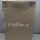 simplehuman 50 Liter / 13 Gallon Semi-Round Kitchen Step Trash Can with Secure Slide Lock, Grey Plastic (Gray)