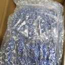 Fumete 40 Pcs Blue Floating Candles Pearl Strings for Centerpieces Small Unscented Floating Candles Vase Fillers Table Decoration for Meditation, Spa, Swimming Pool Party, Wedding Dining Table Decor