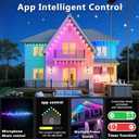 CETELUMA 300FT Permanent Outdoor RGB Lights, IP67 Waterproof Smart Eave Lighting, with App/Remote Control Eaves Light, DIY LED Scenes Modes for House Roof Decor,Christmas,Party