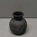 SIDUCAL Ceramic Rustic Farmhouse Vase | 6 Inch Pottery Decorative Flower | Boho | Terracotta Vase for Home Decor Table, Living Room, Bathroom Decoration, Shelf Decor, Mantel, Bronze