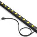 10 Outlet Heavy Duty Long Power Strip Surge Protector with 4ft Cord for Garage Workshop Workbench, ETL Certified, Black