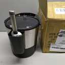 Oggi Insulated Ice Bucket, 4 Quart / 3.8 L, Stainless Steel, Black.