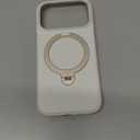 TORRAS Q3 Silicone 360 Spin for iPhone 17 Pro Case with Stand, Fit for MagSafe, Magnetic Ring Kickstand with Camera Control, Liquid Silicone Rubber Soft Phone Case for iPhone 17 Pro 6.3'', Light Ivory