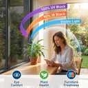 Coavas Window Privacy Film Daytime See Out Not in, 99% UV Blocking Heat Control Window Tint for Home with Tools, Adhesive Shatterproof One Way Reflective Mirror Film, Black, 35.4 in X 393.7 Inch