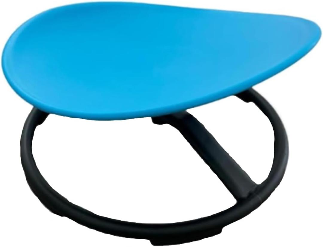 Giggle & Play Kids Swivel Chairs, Sensory Spinning Chair, Body Balance Physical Therapy Equipment, Autism Swivel Chairs, Montessori Carousel Spinning Toy Chair - 360 Sit and Spin - Assembled (Blue)