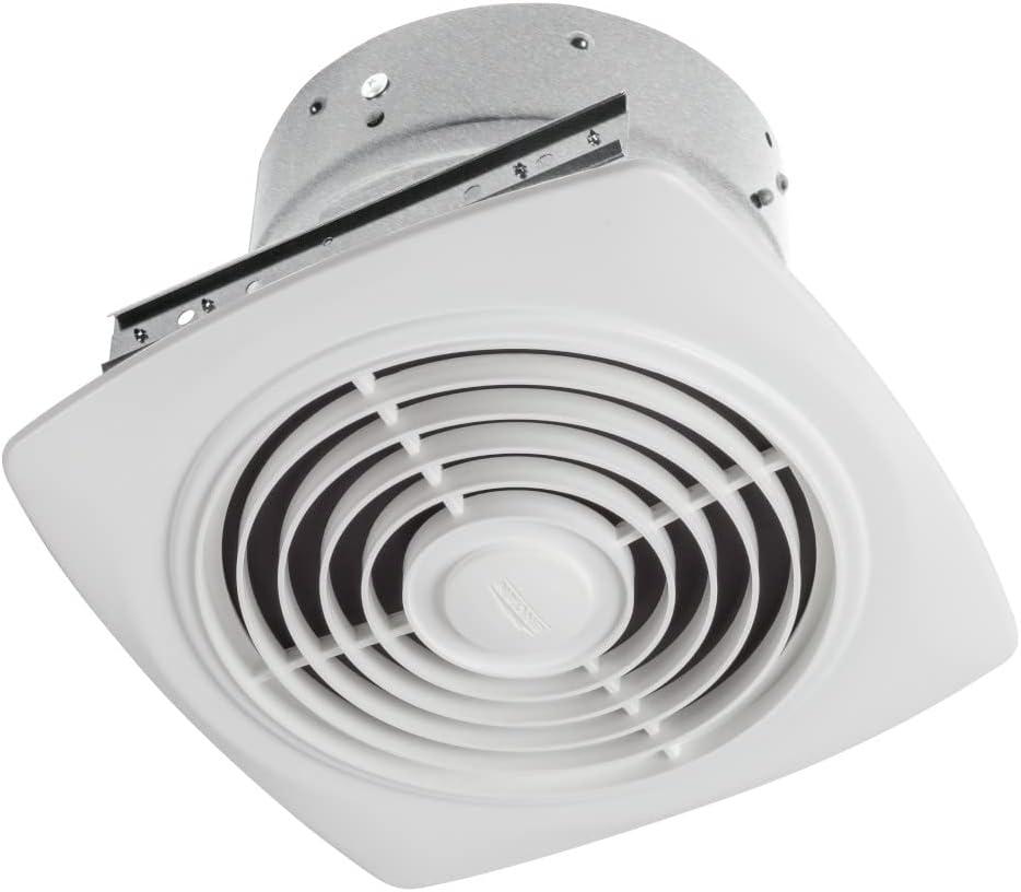 Broan-NuTone 505 Exhaust Fan, White Vertical Discharge Ceiling Ventilation Fan, 8.5 Sones, 200 CFM, 8"
