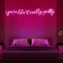 You're Like Really Pretty Neon Sign, Led Neon Light for Wall Decor,Light Up Sign for Wedding, Engagement,adapter Powered Led Neon Signs for Bedroom DecorSuper Large Style/88.2in