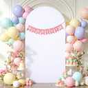 6.6FT Wedding Arch Backdrop Cover, Spandex Fitted White Arch Covers Stretchy Backdrop Balloon Arch Back Drop for Wedding Birthday Party Christmas Banquet Decoration
