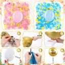 Syhood Jumbo Gender Reveal Balloon Pop Kit with 36 Inch Boy or Girl and 5 Inch Blue Pink Balloons Heart Shaped Confetti Tassels Stand for Baby Shower Party Supplies Decorations (Gold)