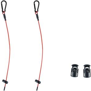 Pickleball Ball String Holder Accessories for Storage Bags, Up to 3 Official Balls, Short one Red Cable, Easy to Carry, Set of 2