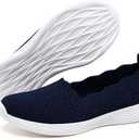 poemlady Women's Slip on Loafer Shoes - Mesh Casual Ballet Flat Nurse Walking Sneakers Knit Round Toe Casual Memory Foam Shoes, 43