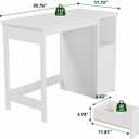 woodtalks Modern Small White Desk with Drawers - 39.3" Wood Desk for Home Office & Study | Makeup White Vanity Desk | Small Computer Desk & Desk for Bedroom, 39.3" x 17.72" x 30"