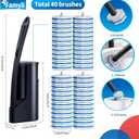 Disposable Toilet Brush - Toilet Bowl Cleaner, Toilet Cleaning Supplies, Toilet Brush with Holder, Toilet Bowl Cleaner Wands40 Refills for Toilet Cleaning and Hygienic Bathroom Maintenance