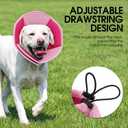 Dog Cones for Large Dogs, Soft Pet Cone Stop Licking After Surgery, Adjustable Pet E-Collar Alternative for Wound Healing (Pink, XL)