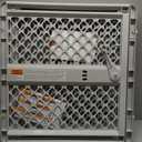 MYPET Universal Pet Gate: 26 - 42 Wide Dog Gate for Doorways with Pressure Fit or Swinging Door Hardware Mounting Types Included: 26" Tall; Gray