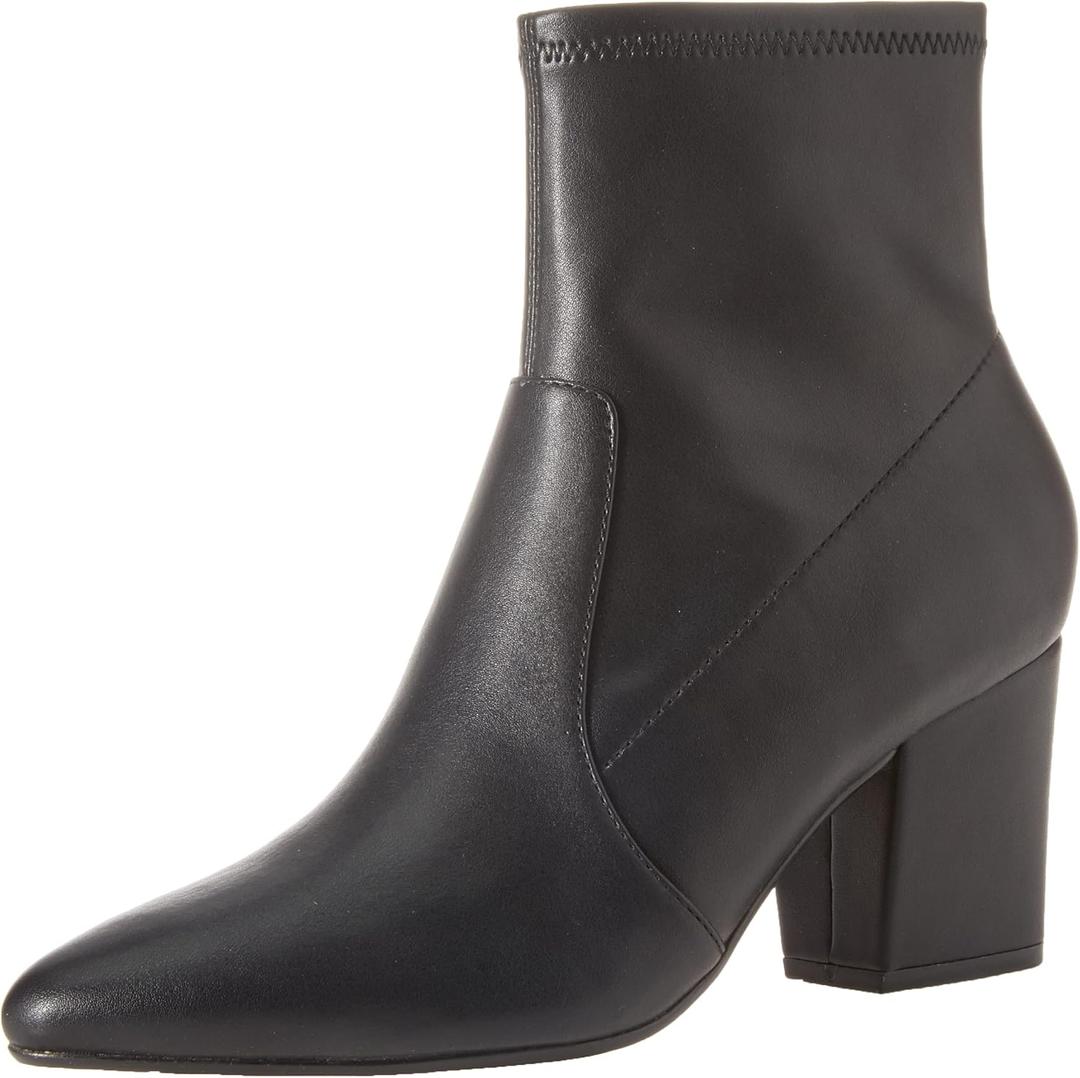 Amazon Essentials Women's Fitted Stretch Ankle Boots with Block Heel