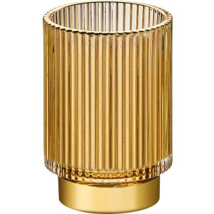 Makeup Brush Holder Organizer,Toothbrush Holders,Desk Pen Pencil Holder,Multifunctional Vintage Glass Brush CupL/Gold/A3-7-US (Large)